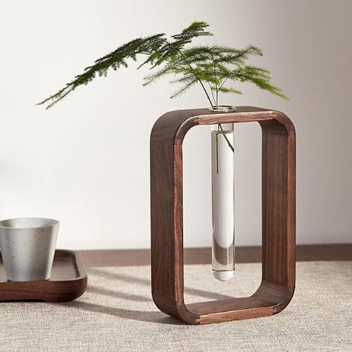 Wooden Frame Bud Vase