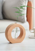 Round Wood Ring Bud Vase